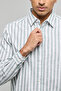 Striped Shirt with Classic Collar and Long Sleeves - 6
