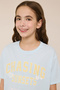 Graphic Print T-Shirt with Crew Neck and Short Sleeves - 4