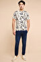 Printed T-Shirt with Crew Neck and Short Sleeves - 2