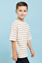 Striped T-Shirt with Crew Neck and Short Sleeves - 3