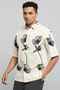 Embroidered Shirt with Classic Collar and Short Sleeves - 3
