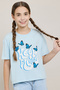 Printed T-Shirt with Crew Neck and Short Sleeves