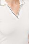 Women's Polo Neck Minimalist Blouse - 7