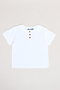 Solid T-Shirt and Embroidered Dungaree Set - 3