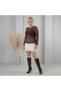 Plus Size Long Sleeve Transparent Blouse