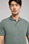 Tipping Detail Polo T-Shirt with Short Sleeves - 4