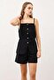 Black Strappy Women's Vest - 3