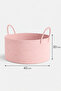 Clover Special Cotton-Handled Jute Blanket Basket Straw Toy Basket Jute Laundry Basket 40-30 - 4