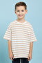 Striped T-Shirt with Crew Neck and Short Sleeves