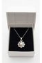 Elegant Pearl Detailed Crystal Stone Flower Necklace - Silver Color |   Mother's Day Gift - 3