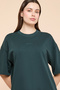 Print Detail Oversized T-Shirt with Crew Neck and Short Sleeves - 5