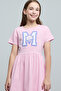 Printed Fit & Flare Dress with Short Sleeves - 4