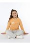 B-3654 Girls' & Teens' Waitress-Style 100% Cotton Long-Sleeved Transitional Lightweight Pajama Set, Orange - 4