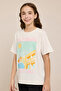 Graphic Print T-Shirt with Crew Neck and Short Sleeves - 2