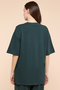 Print Detail Oversized T-Shirt with Crew Neck and Short Sleeves - 6