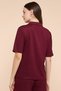 Textured Collared Top with Short Sleeves - 6