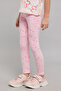 Printed Leggings with Elastic Waist - 6