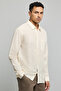 Textured Shirt with Classic Collar and Long Sleeves - 5