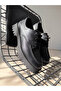 Kb-Kx6 Charcoal Leather Laced Casual Unisex Shoes - 4