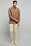 Textured Shirt with Classic Collar and Long Sleeves - 3