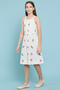 Embroidered Sleeveless Fit & Flare Dress - 4