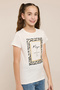 Graphic Print T-Shirt with Crew Neck and Short Sleeves - 3