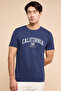 Typography Print T-Shirt with Crew Neck and Short Sleeves - 3