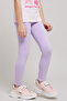 Solid Leggings with Elastic Waist - 3