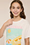 Graphic Print T-Shirt with Crew Neck and Short Sleeves - 5