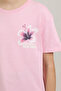 Printed T-Shirt with Crew Neck and Short Sleeves - 6