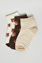 3 Pack Patterned Ankle Socks