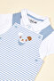 Solid Shirt with Romper Set - 3