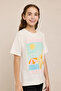 Graphic Print T-Shirt with Crew Neck and Short Sleeves - 3