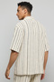Striped Shirt with Reverse Collar and Short Sleeves - 6