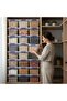 Set of 8 5.5 Liter (5.5X8) Horizontal Food Storage Containers with Plastic Locking Lids Kitchen Interior-Exterior Organizer - 8