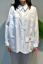 Paper Touch Shirt with Hanger Detail on the Left Side 153 White - 2