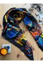 Soft and Healing Shawl Pareo with Abstract Patterns of Cats That Will Hug You with Love.