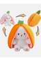 Zippered Carrot Rabbit Plush 40-50cm Toy Furry Rabbit Gift Soft Friend - 4