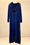 Openwork organic long dress with skirt and hood - 2