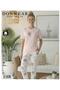 Donwear Women's 100% Cotton Summer Short-Sleeve Sleepwear Lounge Set - 2