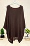 Mercerized Loose Blouse with Open Front Pocket - 2