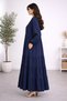 Viscose Dress with Folded Skirt Detail - 6