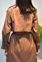 Alleri Button Detailed Double Breasted Cotton Trench Coat 844 Brown - 4