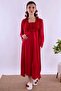 Cotton Robe Maternity Nightgown Set Effortt |   Breastfeeding Feature - Cherry - 3
