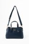 Women's Faux Leather Gold Buckle Hand and Shoulder Bag - 4