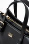 Women's Faux Leather Gold Buckle Hand and Shoulder Bag - 4