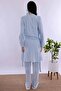 Pajama Set for Pregnant Women with Dressing Gown, Cotton, Comfortable Cut, Effortt - Smoked - 6