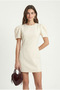 Women's Darrel Lined Watermelon Sleeve Mini Woven Cream Dress - 2