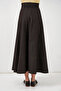 Women's Long Denim Skirt 8066 - Brown - 6
