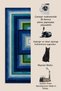 Sdt Isometric Nested Square Patterned Blue Woven Base Decorative Carpet Sdt621 - 6
